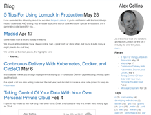 Tablet Screenshot of alexecollins.com